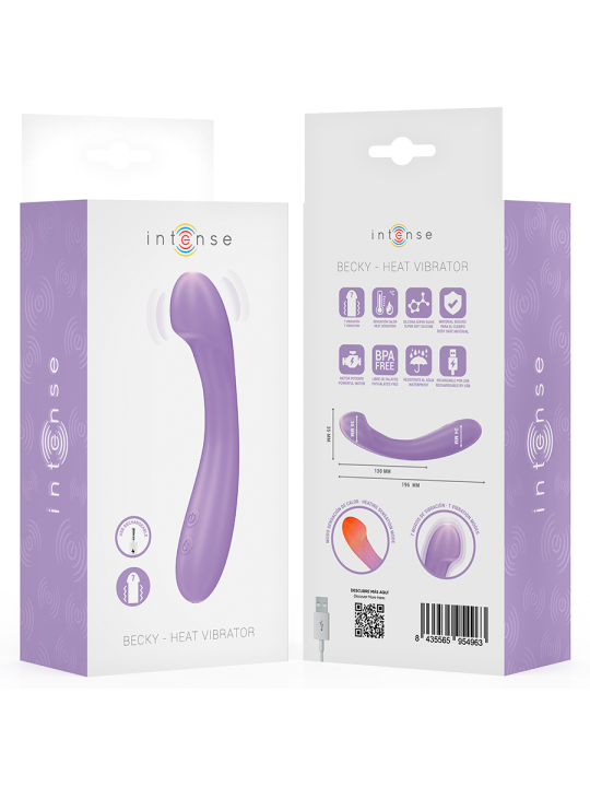 INTENSE BECKY VIBRADOR 19 CM CALENTABLE 7 VIBRACIONES MORADO