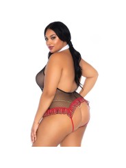 LEG AVENUE TEDDY COLEGIALA CON ABERTURA TALLA PLUS