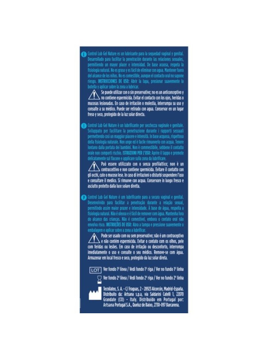 CONTROL LUB GEL LUBRICANTE NATURAL 75 ML