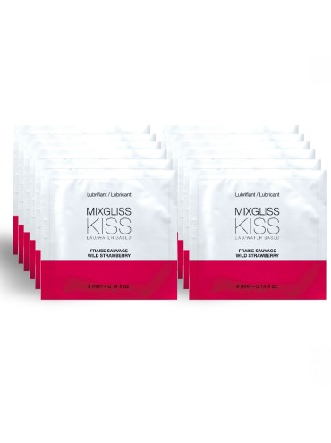 MIXGLISS LUBRICANTE BASE AGUA SABOR A FRESA 12 MONODOSIS 4 ML