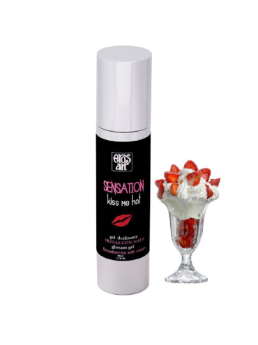 EROS ART SENSATTION LUBRICANTE NATURAL FRESAS CON NATA 50 ML