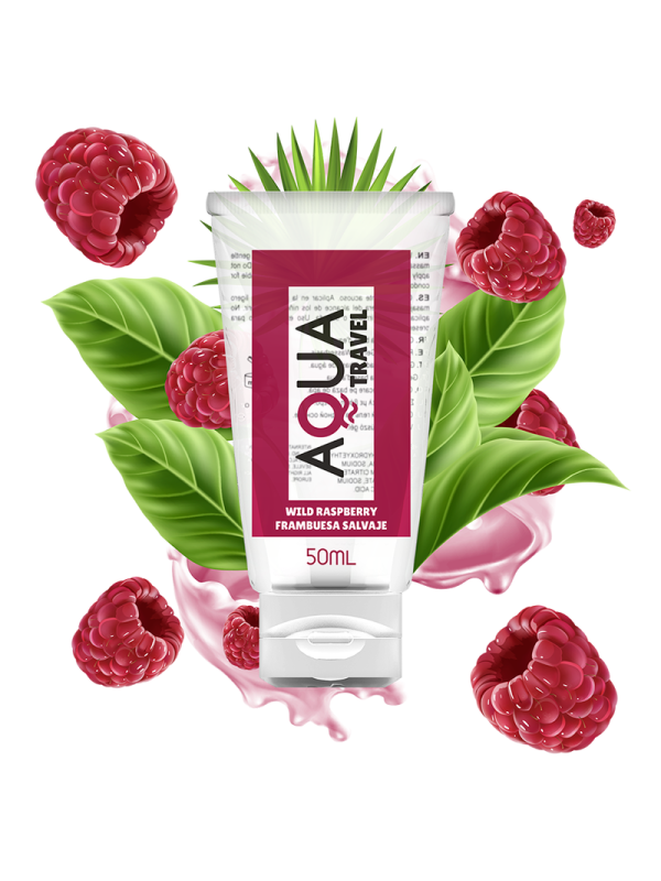AQUA TRAVEL LUBRICANTE BASE AGUA SABOR FRAMBUESA SALVAJE 50 ML