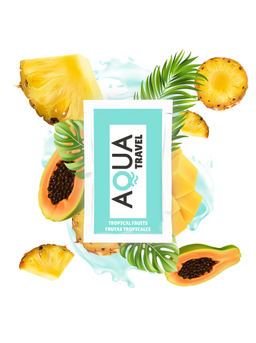 AQUA TRAVEL LUBRICANTE BASE AGUA SABOR FRUTAS TROPICALES 6 ML