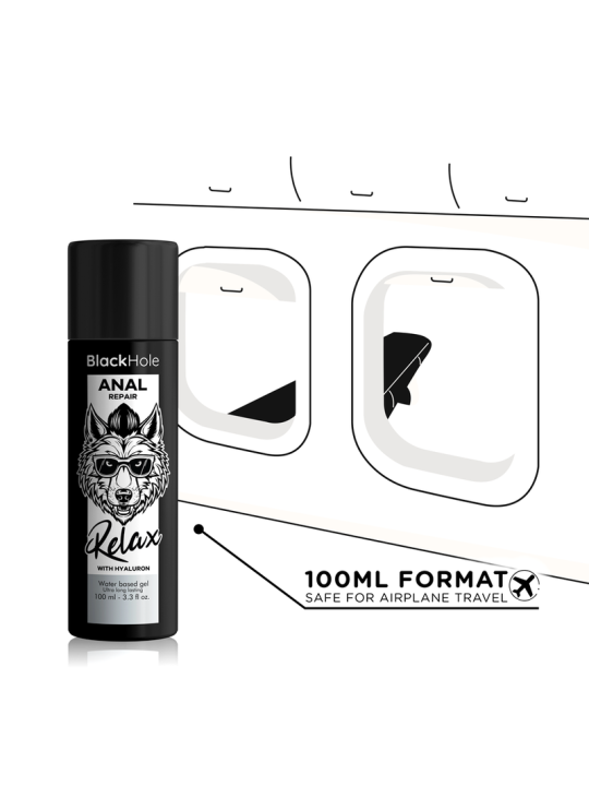 BLACK HOLE ANAL REPAIR BASE AGUA RELAX CON HYALURON 100 ML
