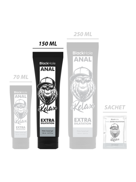 BLACK HOLE GEL BASE AGUA DILATACION ANAL 150 ML