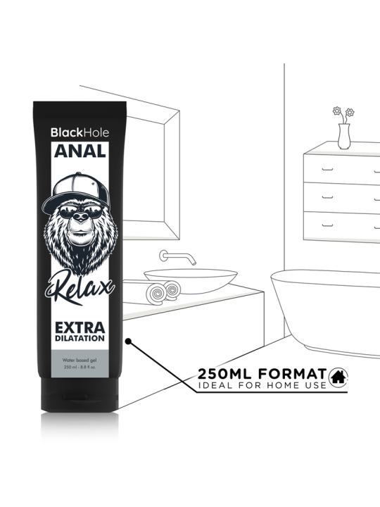 BLACK HOLE GEL BASE AGUA DILATACION ANAL 250 ML