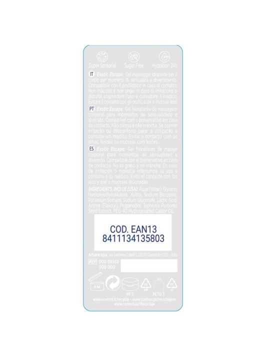 CONTROL 2 EN 1 MASSAGE PLEASURE EXOTIC 200 ML