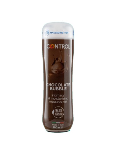 CONTROL GEL DE MASAJE 3 EN 1 CHOCOLATE BUBBLE 200 ML
