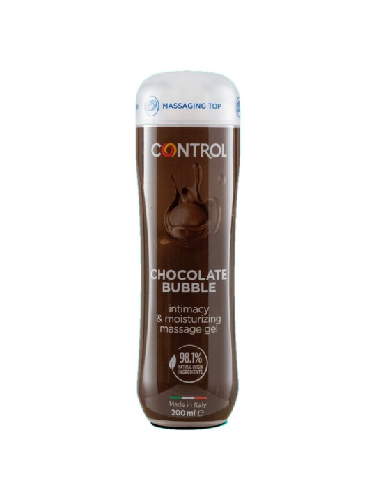 CONTROL GEL DE MASAJE 3 EN 1 CHOCOLATE BUBBLE 200 ML
