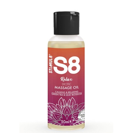 STIMUL8 S8 RELAX ACEITE DE MASAJE EROTICO TE VERDE 50 ML