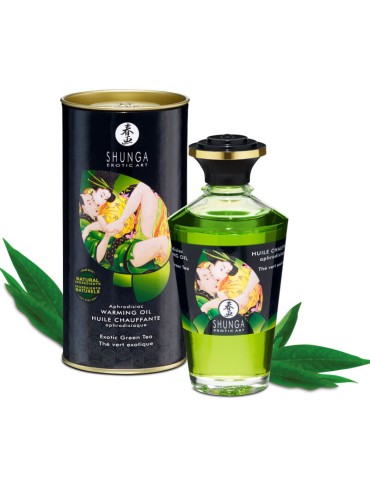 SHUNGA ACEITE MASAJE EFECTO CALOR TE VERDE ORGANICO 100 ML