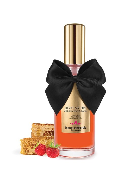 BIJOUX ACEITE MASAJE EFECTO CALOR AROMA FRESA