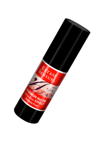 EXTASE SENSUAL ACEITE MASAJE EFECTO CALOR CON FEROMONAS FRUTA DE LA PASION 30 ML