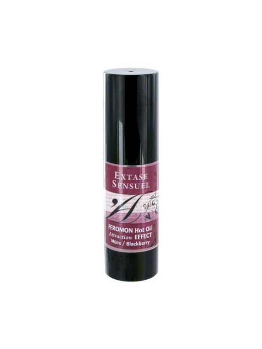 EXTASE SENSUAL ACEITE MASAJE EFECTO CALOR CON FEROMONAS MORA 30 ML