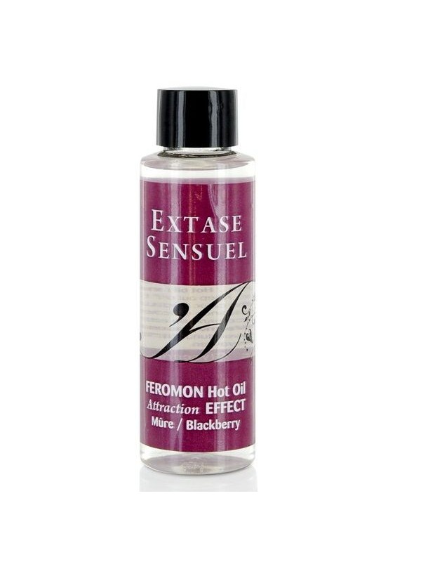 EXTASE SENSUAL ACEITE MASAJE EFECTO CALOR CON FEROMONAS MORA 100 ML
