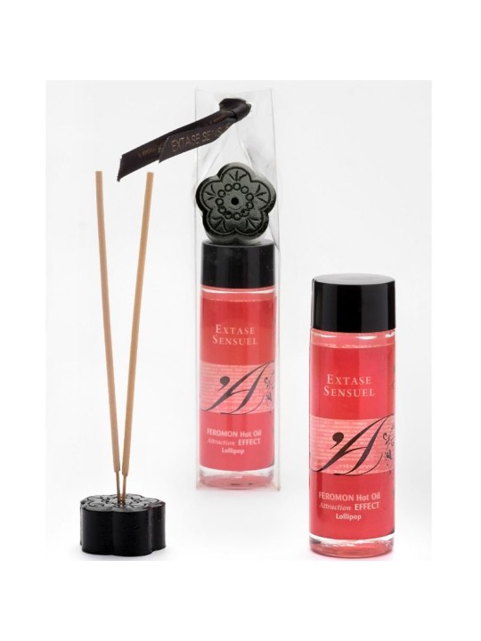 EXTASE SENSUAL ACEITE MASAJE EFECTO CALOR CON FEROMONAS PIRULET 100 ML