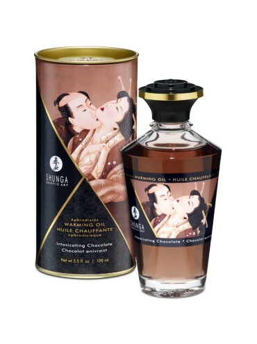 SHUNGA ACEITE MASAJE EFECTO CALOR SABOR INTENSO CHOCOLATE 100 ML