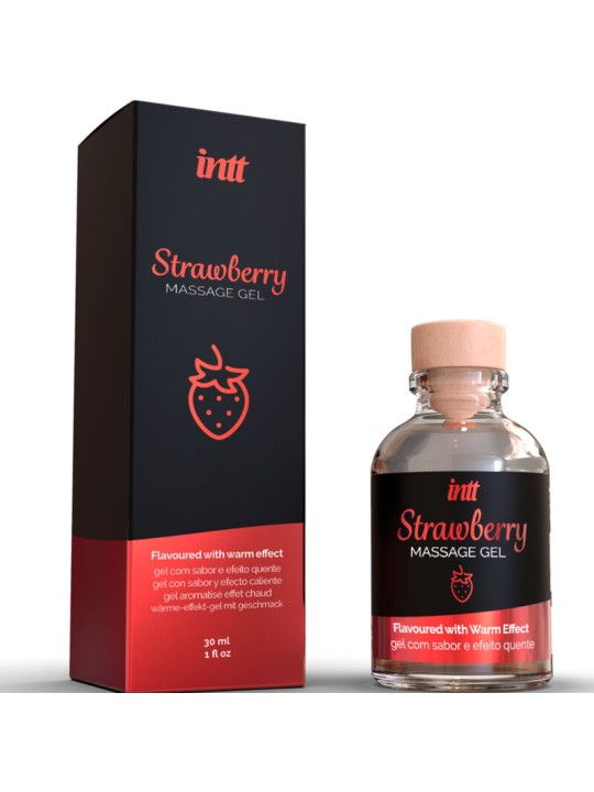 INTT MASSAGE ORAL SEX GEL DE MASAJE SABOR A FRESA EFECTO CALOR