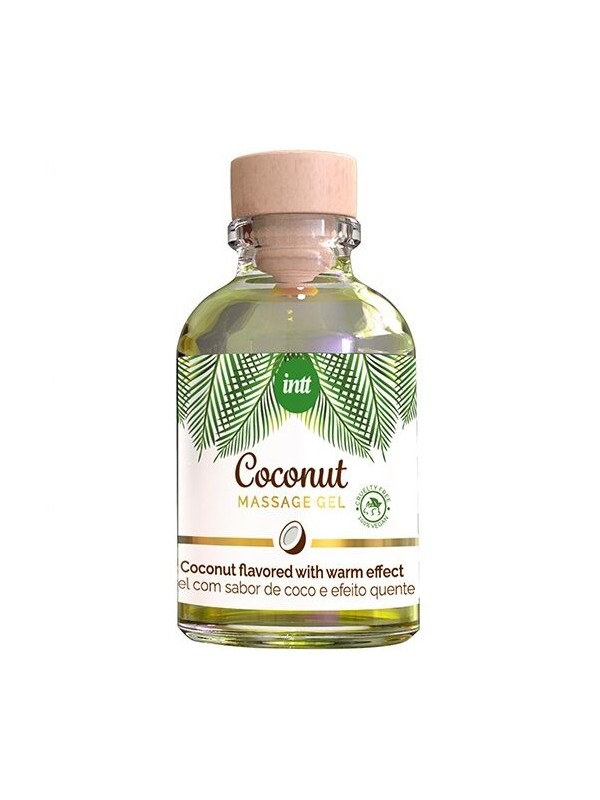 INTT GEL DE MASAJE VEGANO CON SABOR A COCO Y EFECTO CALOR