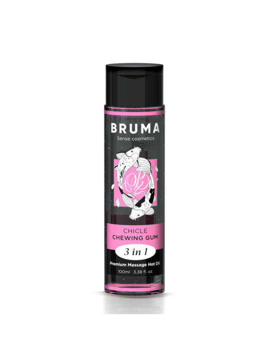 BRUMA ACEITE DE MASAJE PREMIUM EFECTO CALOR SABOR CHICLE 3 EN 1 100 ML