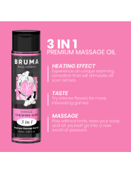 BRUMA ACEITE DE MASAJE PREMIUM EFECTO CALOR SABOR CHICLE 3 EN 1 100 ML