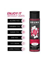BRUMA ACEITE DE MASAJE PREMIUM EFECTO CALOR SABOR FRESA 3 EN 1 100 ML
