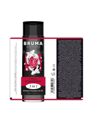 BRUMA ACEITE DE MASAJE PREMIUM EFECTO CALOR SABOR FRESA 3 EN 1 100 ML