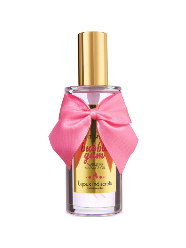 BIJOUX INDISCRETS LIGHT MY FIRE ACEITE MASAJE EFECTO CALOR SABOR CHICLE