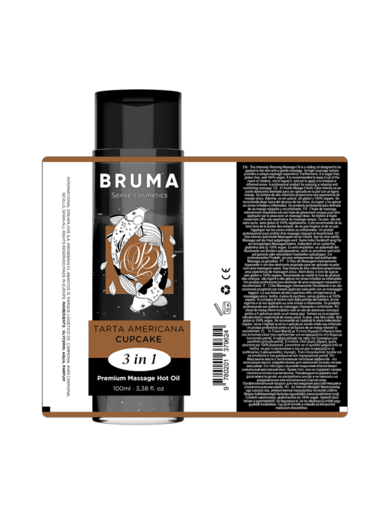BRUMA ACEITE DE MASAJE PREMIUM EFECTO CALOR SABOR TARTA AMERICANA 3 EN 1 100 ML