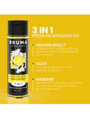 BRUMA ACEITE DE MASAJE PREMIUM EFECTO CALOR SABOR PINA COLADA 3 EN 1 100 ML