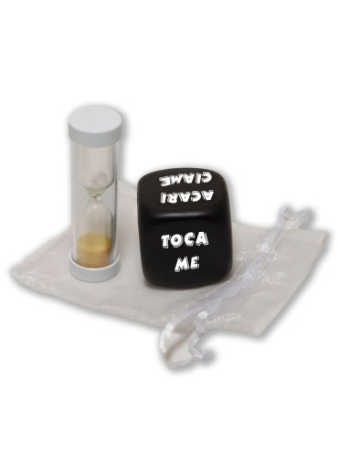 DIABLO PICANTE DADO DE ACCION CON RELOJ DE ARENA