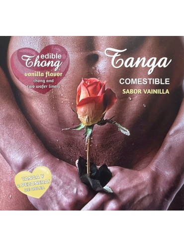 HOTFLOWERS TANGA 2 PEZONES OBLEA VAINILLA HOMBRE es pt en fr it 