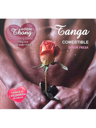 HOTFLOWERS TANGA 2 PEZONES OBLEA FRESA HOMBRE es pt en fr it 