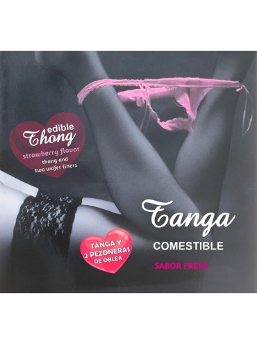 HOTFLOWERS TANGA NINA WAFER Y 2 PEZONES SABOR FRESA es pt es fr it 