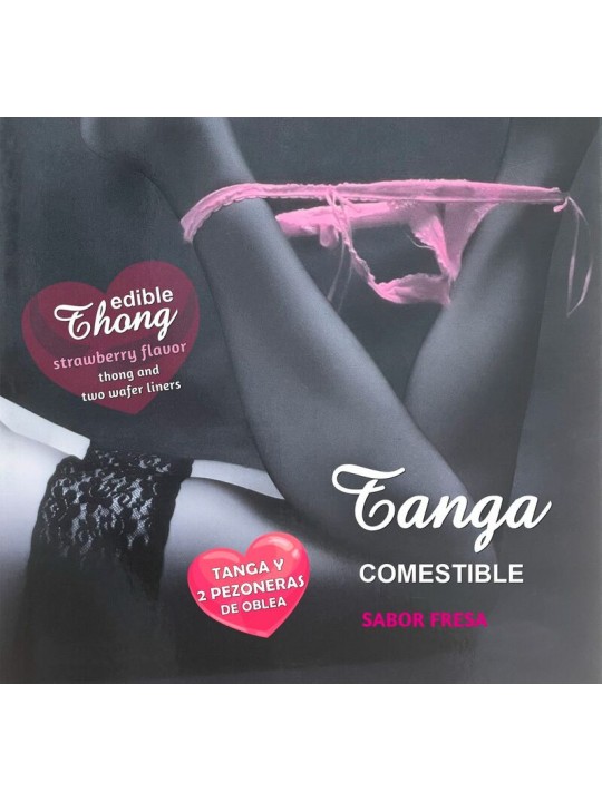 HOTFLOWERS TANGA NINA WAFER Y 2 PEZONES SABOR FRESA es pt es fr it 