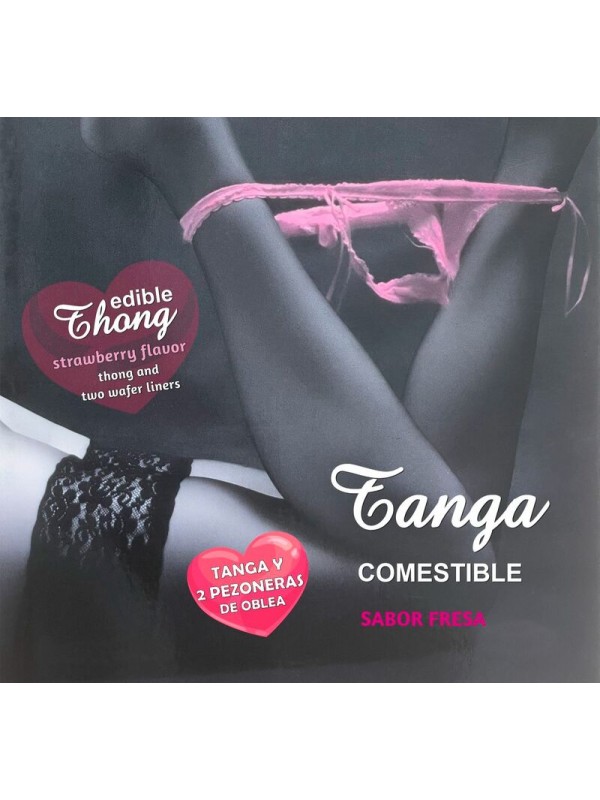 HOTFLOWERS TANGA NINA WAFER Y 2 PEZONES SABOR FRESA es pt es fr it 