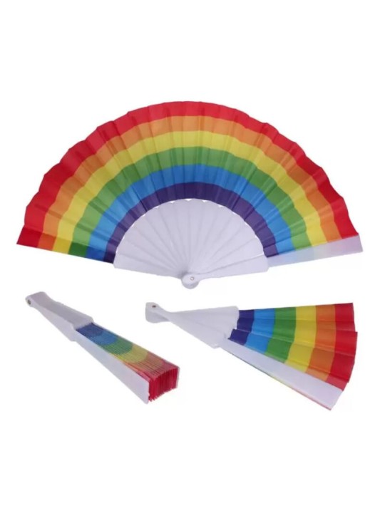 PRIDE ABANICO TELA BANDERA LGBT