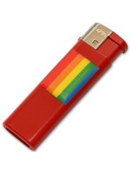 PRIDE MECHERO ROJO CON BANDERA LGBT