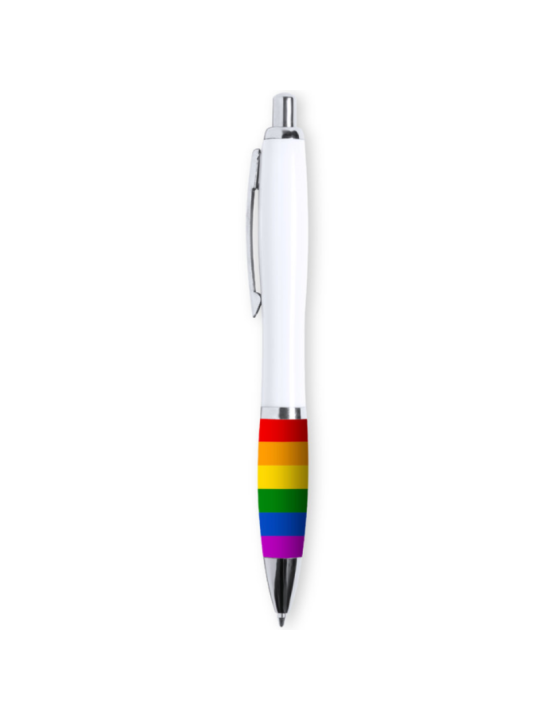 PRIDE BOLIGRAFO BLANCO BANDERA LGBT