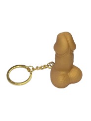DIABLO PICANTE SILBATO LLAVERO CON FORMA DE PENE DORADO