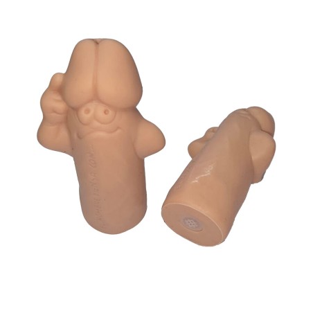DIABLO PICANTE SILBATO CON FORMA DE PENE COLOR CARNE
