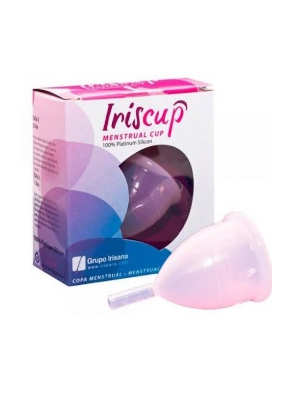 IRISCUP COPA MESTRUAL ROSA GRANDE BOLSA ESTERILIZADORA GRATIS