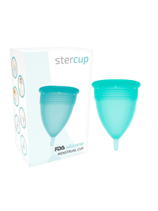 STERCUP COPA MENSTRUAL FDA SILICONA AQUAMARINA TALLA S