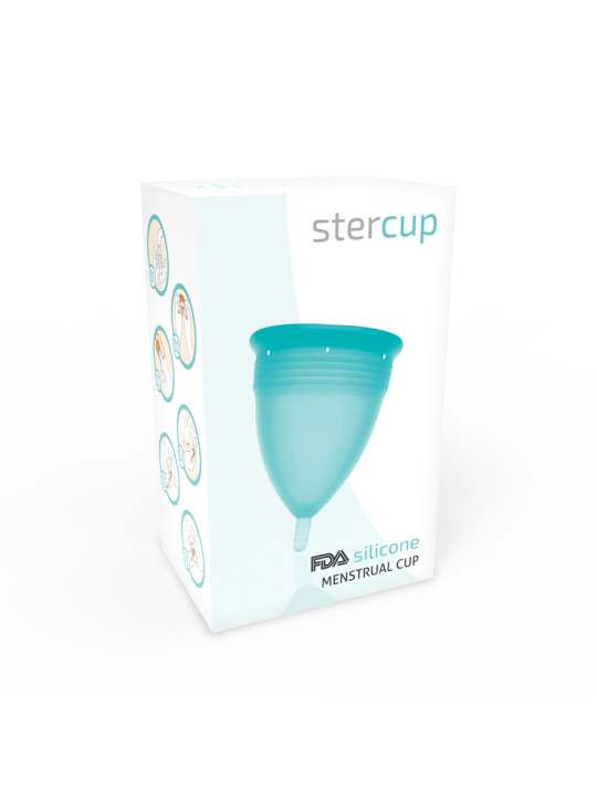STERCUP COPA MENSTRUAL FDA SILICONA AQUAMARINA TALLA S