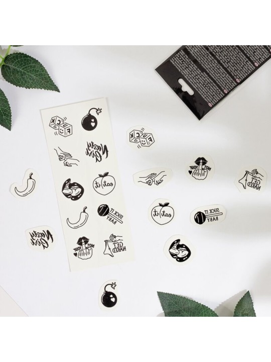 SECRET PLAY SET DE 10 TATTOOS TEMPORALES SPICY COLLECTION