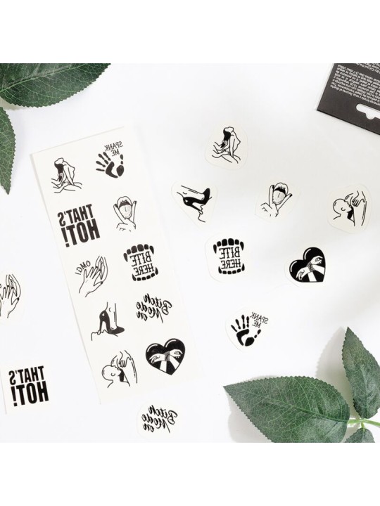 SECRET PLAY SET DE 10 TATTOOS TEMPORALES KINKY COLLECTION