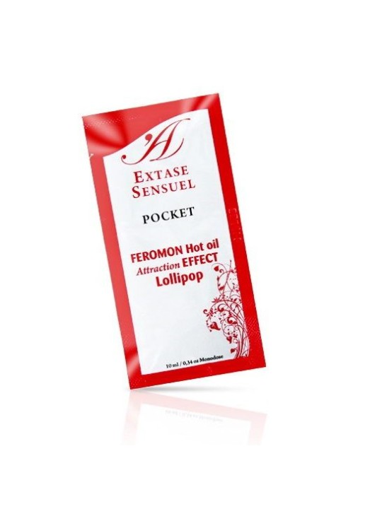 EXTASE SENSUAL ACEITE MASAJE EFECTO CALOR FEROMONAS PIRULETA 10 ML