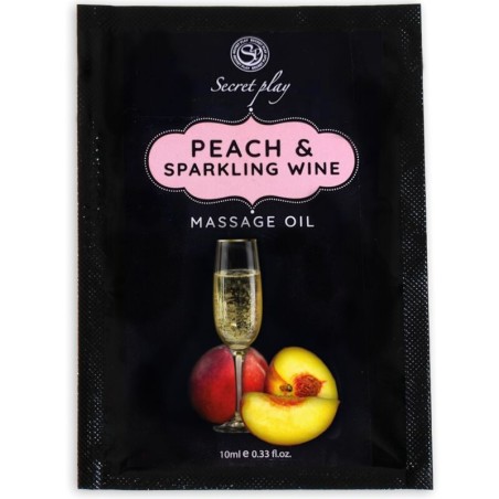 SECRETPLAY MONODOSIS ACEITE MASAJE MELOCOTON Y CAVA 10 ML