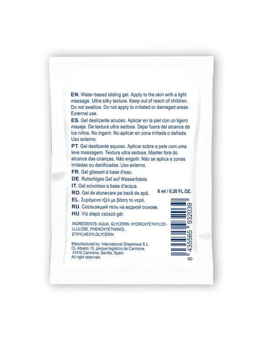 WATERFEEL GEL DESLIZANTE BASE AGUA NEUTRO 6 ML