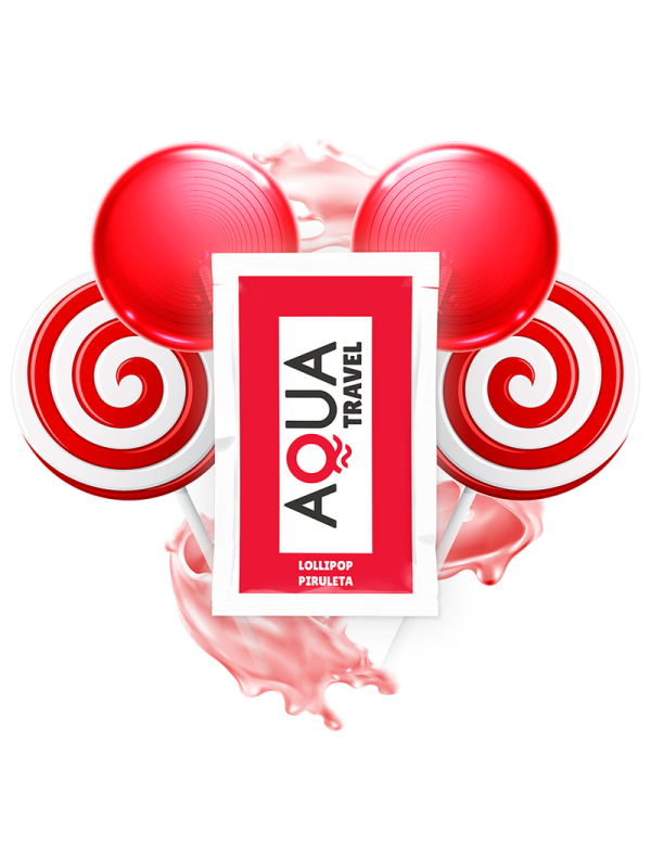 AQUA TRAVEL LUBRICANTE BASE AGUA SABOR PIRULETA 6 ML
